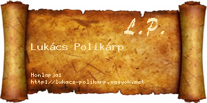 Lukács Polikárp névjegykártya